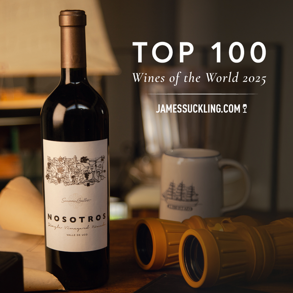 Entre los 100 mejores del mundo: Nosotros Malbec 2022 brilla en el ranking global de James Suckling